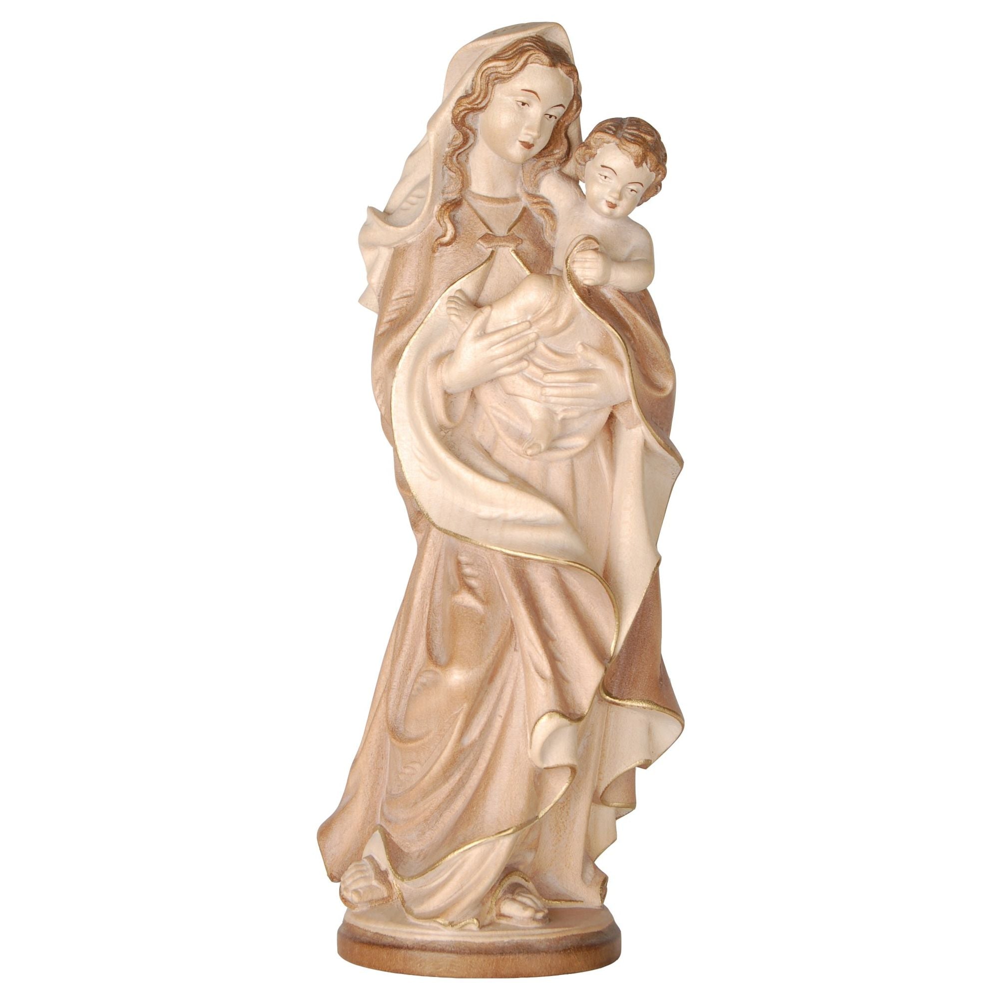 Madonna mit Kind „Mutter der Güte“ – handgeschnitzt in Südtirol, Lindenholz