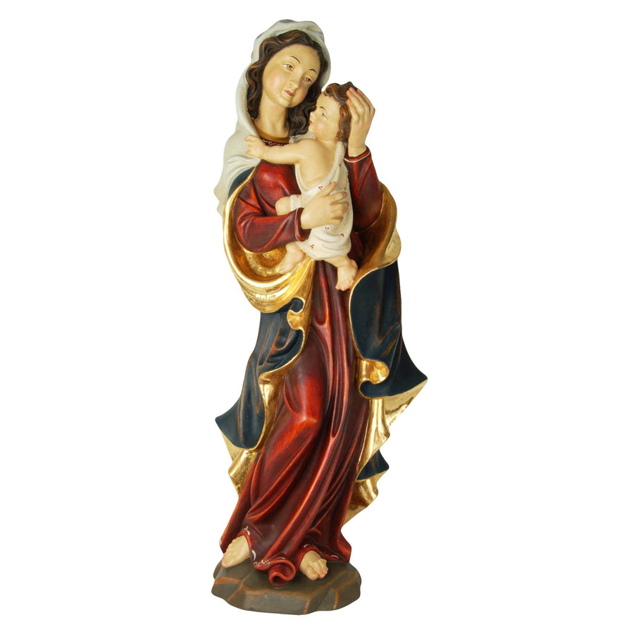 Madonna „Mutter der Liebe“ – handgeschnitzte Holzfigur, Ausführung Echtgold
