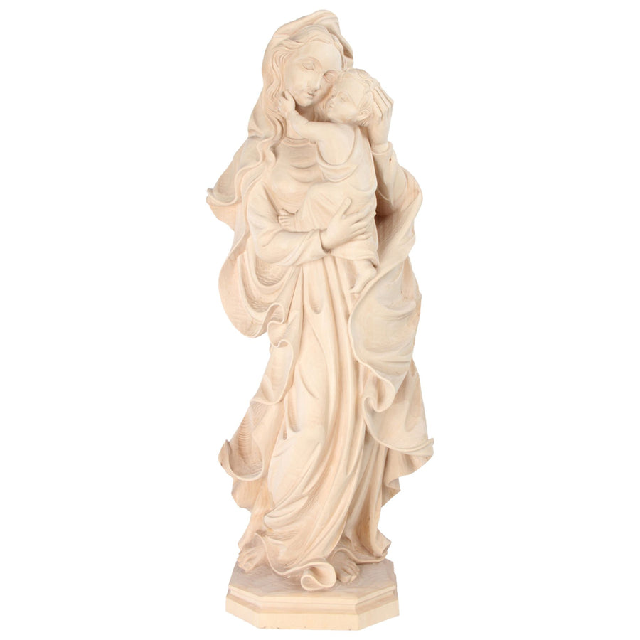 Madonna „Mutter der Liebe“ – handgeschnitzte Holzfigur, Ausführung natur