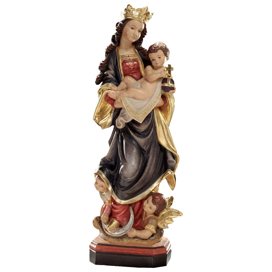 Mauch-Madonna mit Kind – handgeschnitzte Holzfigur, Ausführung Echtgold