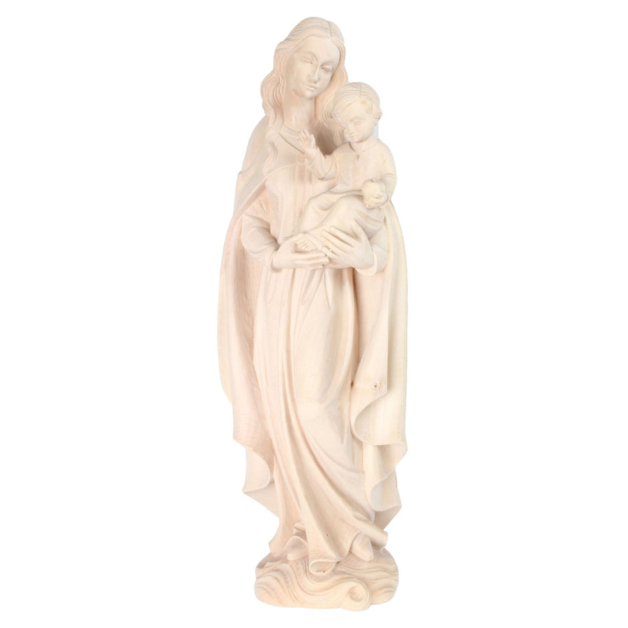 Madonna mit Kind und Apfel – handgeschnitzte Holzfigur, Ausführung natur