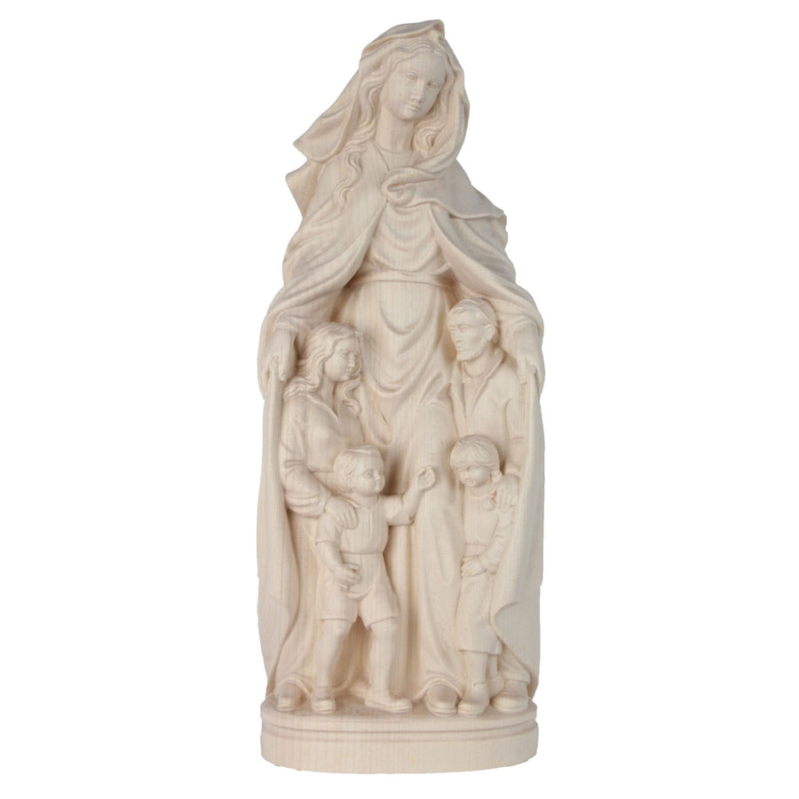 Madonna „Mutter der Familie“ – handgeschnitzte Holzfigur, Ausführung natur