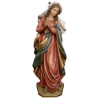 Wandmadonna betend – handgeschnitzte Madonna aus Lindenholz, gefertigt in Südtirol