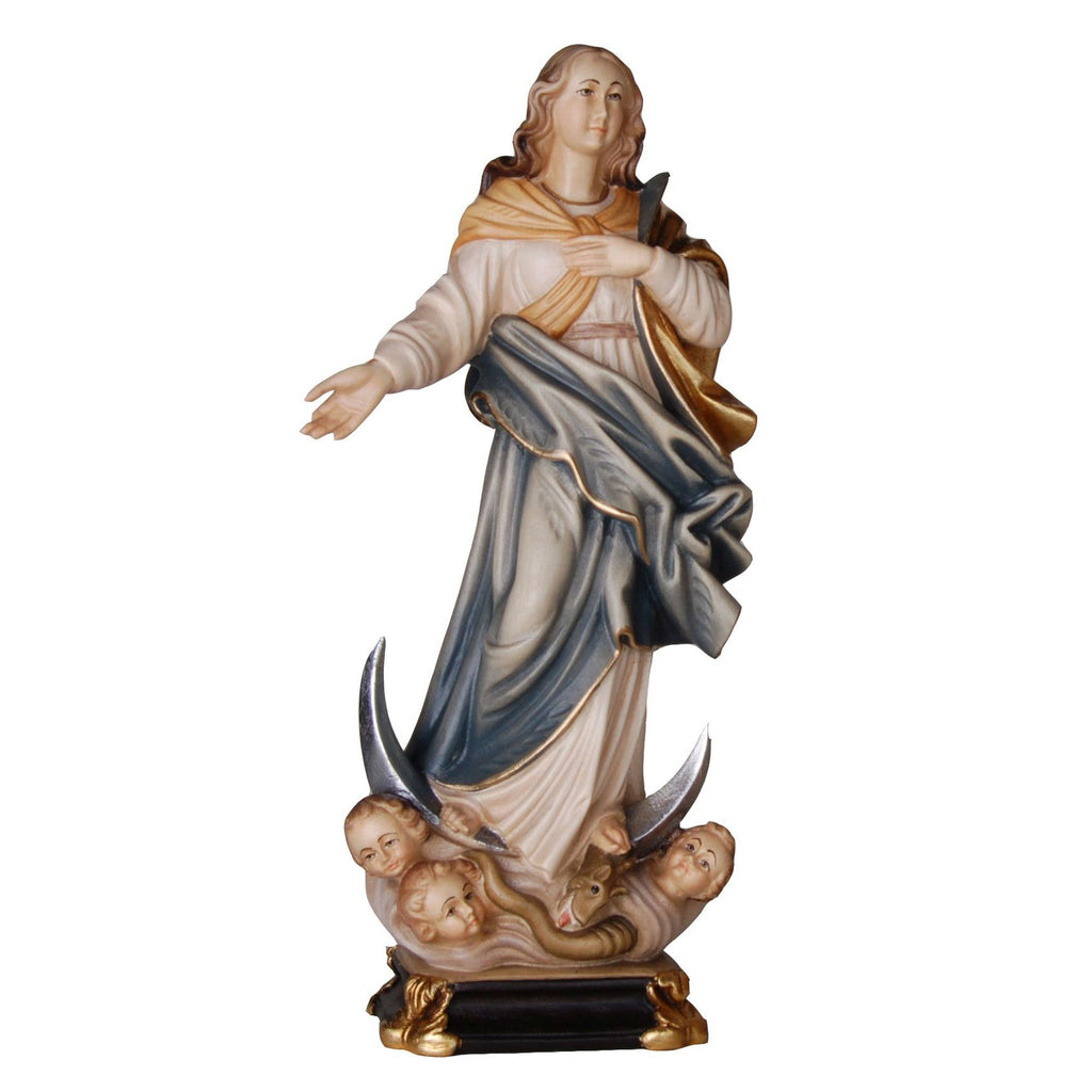 Immacolata mit Engel – handgeschnitzt in Südtirol