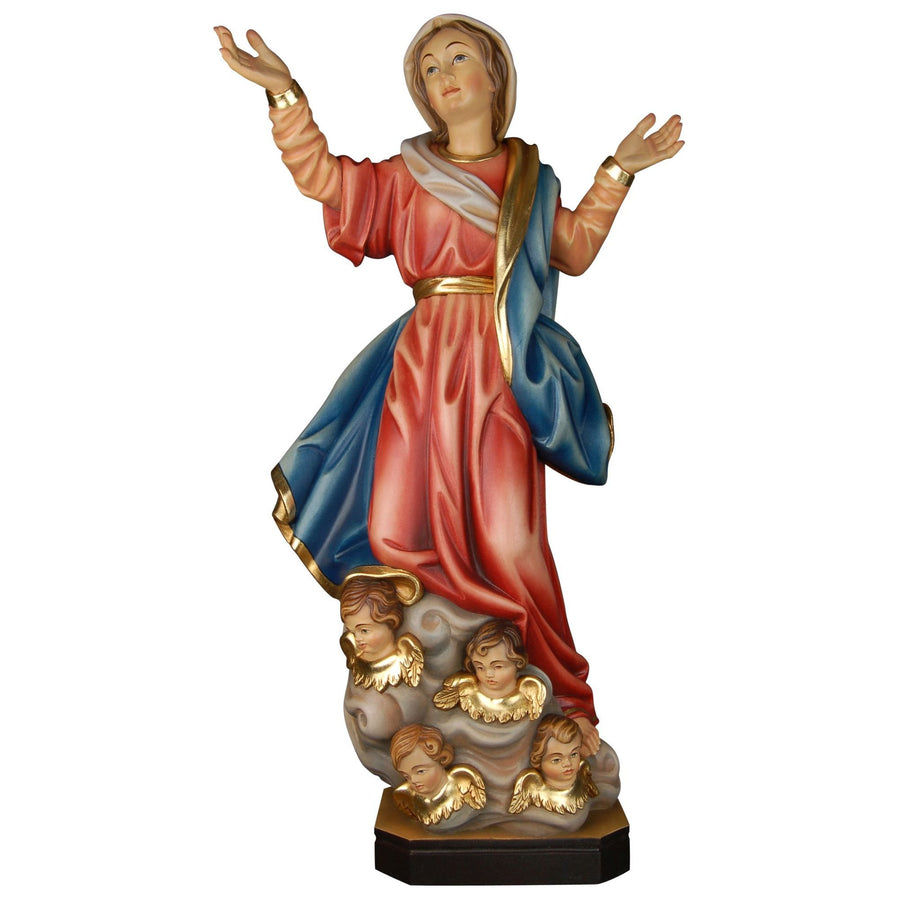 Maria Himmelfahrt – handgeschnitzte Holzfigur, Ausführung handbemalt