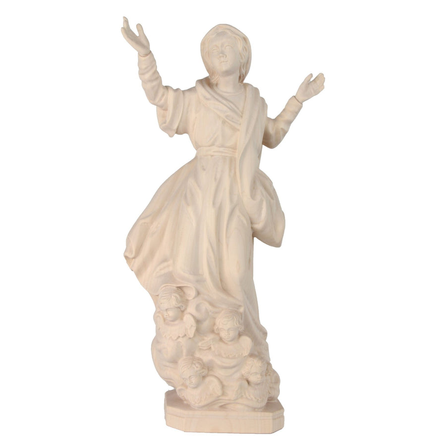 Maria Himmelfahrt – handgeschnitzte Holzfigur, Ausführung natur