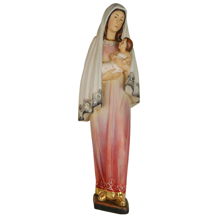 Madonna „Mutter Desiree“ – handgeschnitzte Holzfigur aus Südtirol, Ausführung Echtgold