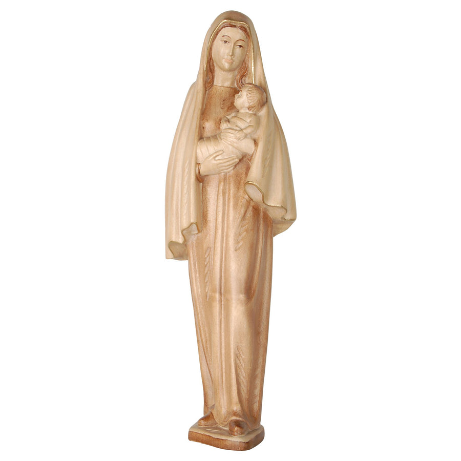 Madonna „Mutter Desiree“ – handgeschnitzte Holzfigur aus Südtirol, Ausführung mehrfarbig gebeizt