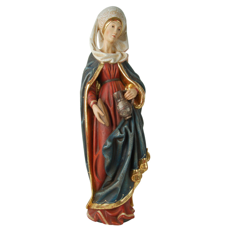 Hl. Elisabeth nach Riemenschneider – handgeschnitzte Holzfigur, Ausführung Echtgold antik