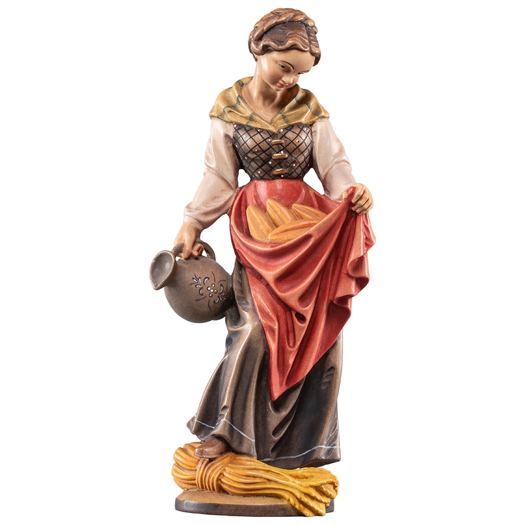 Hl. Elisabeth mit Krug – handgeschnitzte Holzfigur aus Südtirol