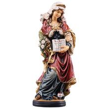 Hl. Saturnina mit Salbentopf – handgeschnitzt in Südtirol