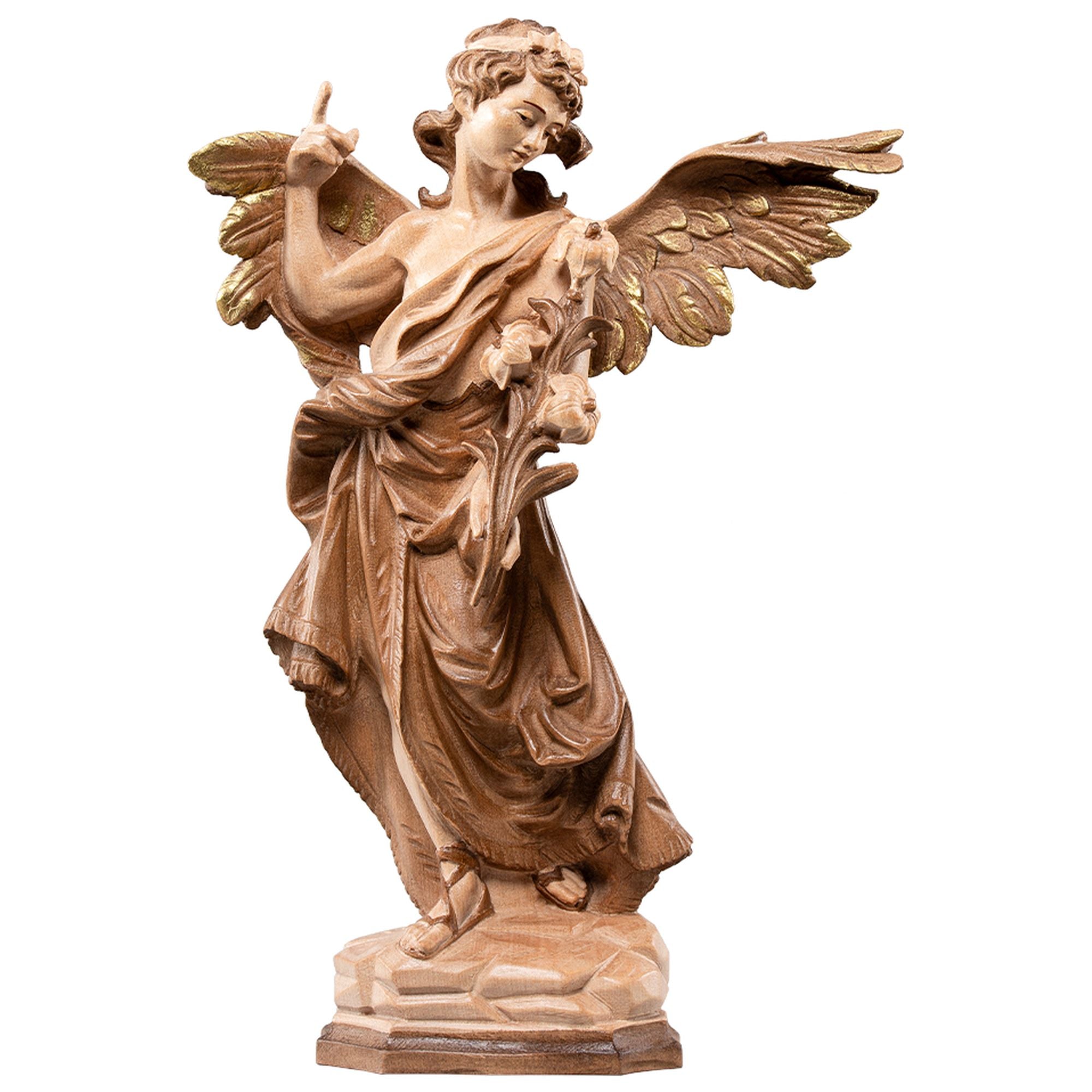 Hl. Erzengel Gabriel – handgeschnitzte Holzfigur aus Südtirol