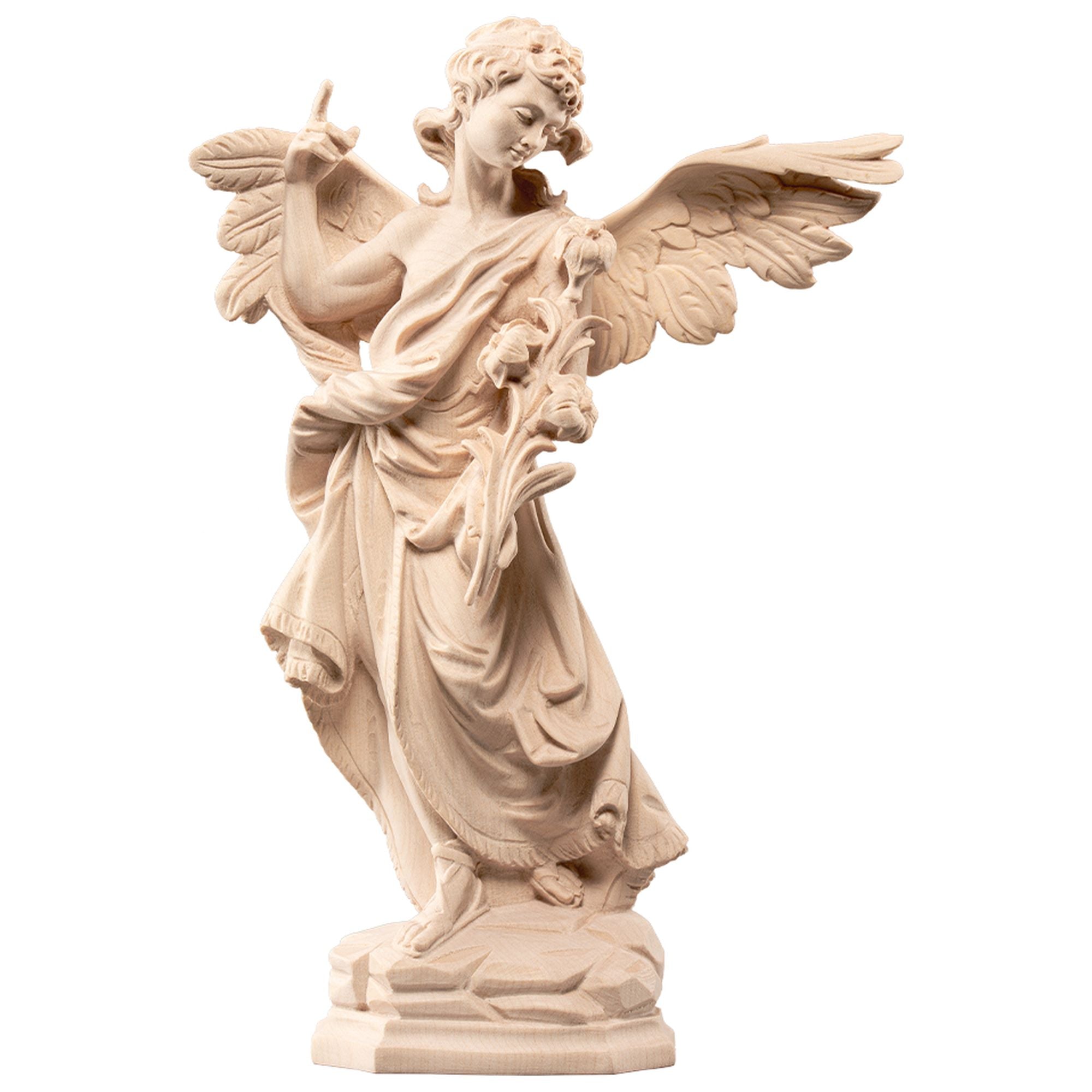 Hl. Erzengel Gabriel – handgeschnitzte Holzfigur aus Südtirol