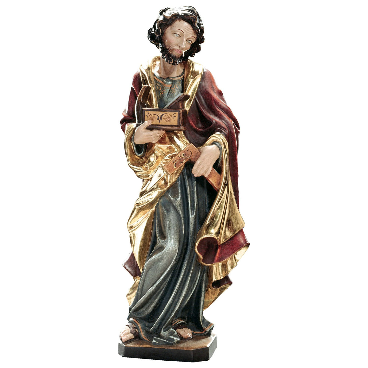 Hl. Josef – handgeschnitzte Holzfigur, Ausführung Echtgold