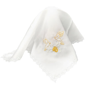 Hochzeitstuch Kerzentuch 35 × 35 cm weiß – gesegnet
