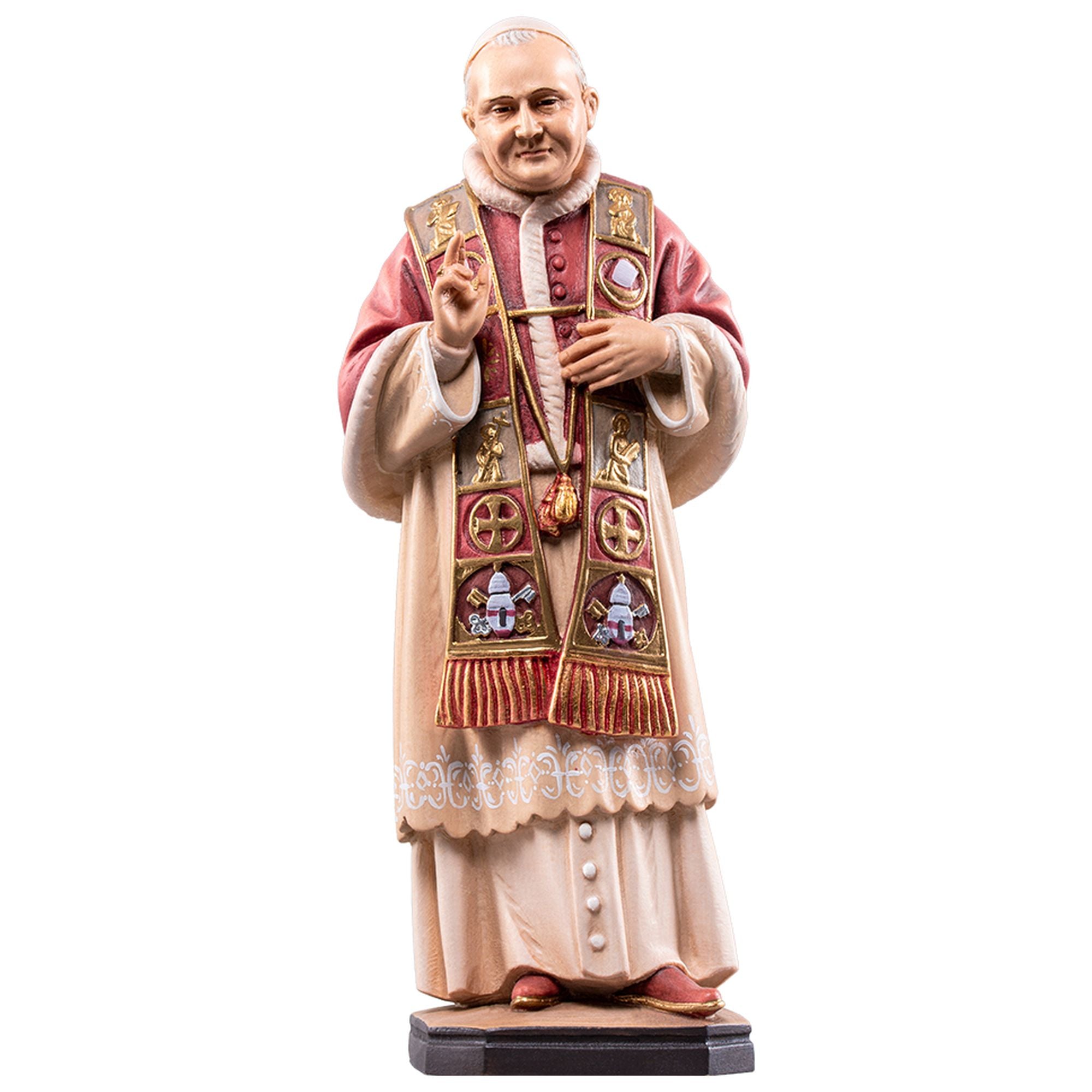 Hl. Johannes XXIII. Figur – handgeschnitzt in Südtirol, verschiedene Ausführungen