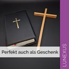 Wandkreuz aus naturbelassenem Lindenholz, 26 cm, schlicht ohne Korpus – Bild 6