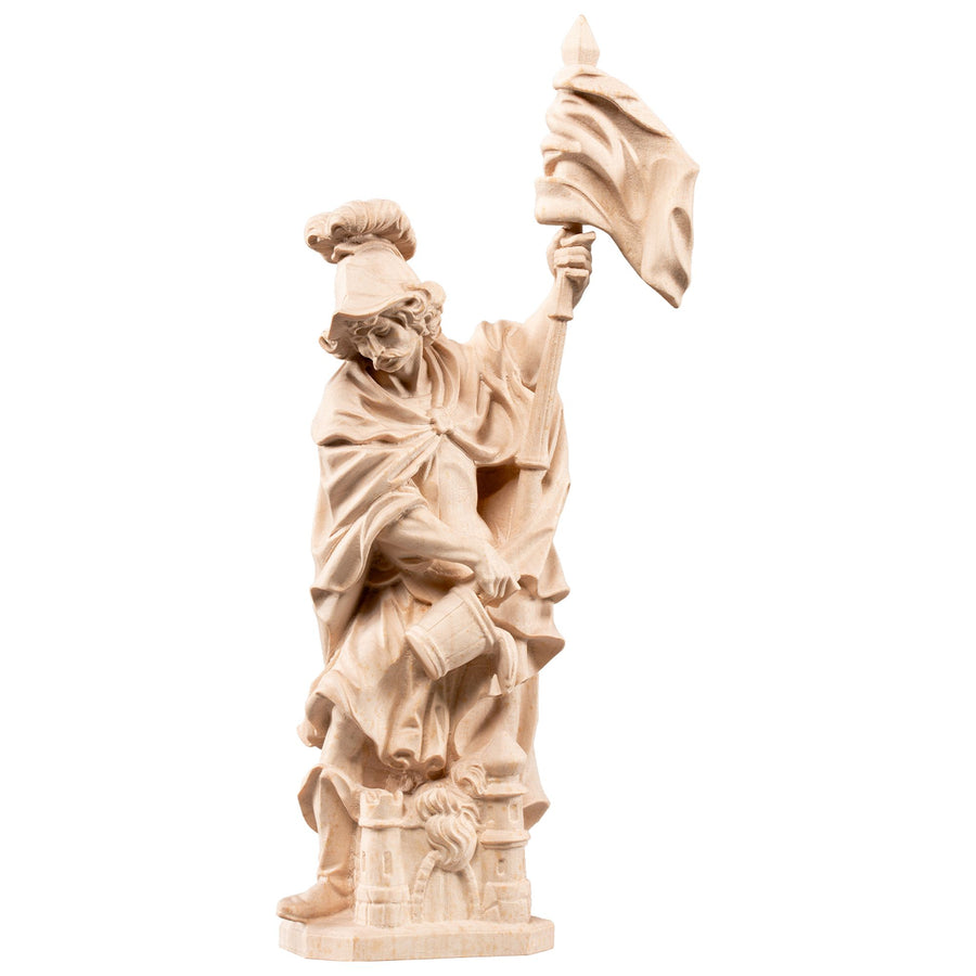 Hl. Florian – handgeschnitzte Holzfigur, Ausführung natur