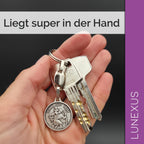 Christophorus Schlüsselanhänger silber 9 cm mit Gravur Komm gut heim, gesegnet – Bild 6
