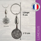 Christophorus Schlüsselanhänger silber 9 cm mit Gravur Komm gut heim, gesegnet – Bild 2