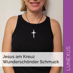 Kruzifix Kreuzkette mit Benediktus-Medaille, Emaille, 10,5 x 6,5 cm, Polyesterband 60 cm – Bild 7