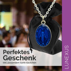 Maria Kette mit blauer Wundertätiger Medaille 3 cm, Edelstahlkette 60 cm, gesegnet – Bild 6