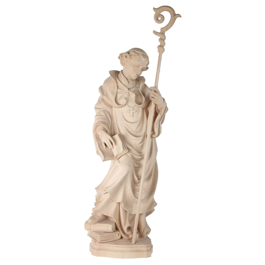 San Roberto con la iglesia – talla de madera hecha a mano, vista 2