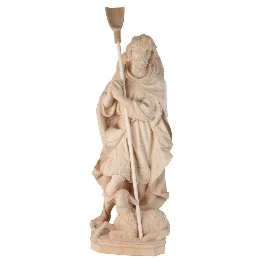 Hl. Wendelin – handgeschnitzte Holzfigur, Ausführung natur
