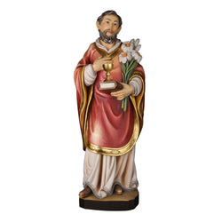 Saint Nicodème au calice – statue en bois sculptée à la main au Tyrol du Sud, finition peinte à la main