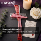 Glaskreuz in leuchtendem Rot-Transparent, 27 x 12 cm, Wandkreuz – Bild 4