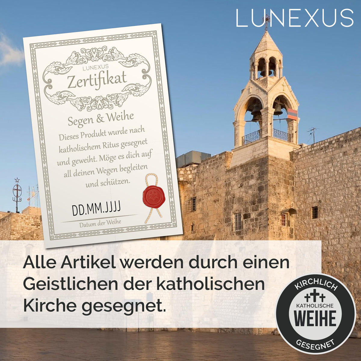 Handschmeichler-Kreuz aus Olivenholz, ca. 9 cm, handgefertigt in Bethlehem – Bild 4