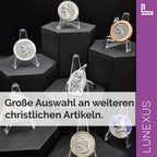 Marienkette Madonna mit Kind, Medaillon 2,2 cm Edelstahl, Gravur Gott schütze dich – Bild 7