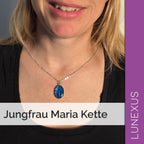 Maria Kette mit blauer Wundertätiger Medaille 3 cm, Edelstahlkette 60 cm, gesegnet – Bild 5