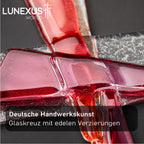 Glaskreuz in leuchtendem Rot-Transparent, 27 x 12 cm, Wandkreuz – Bild 5