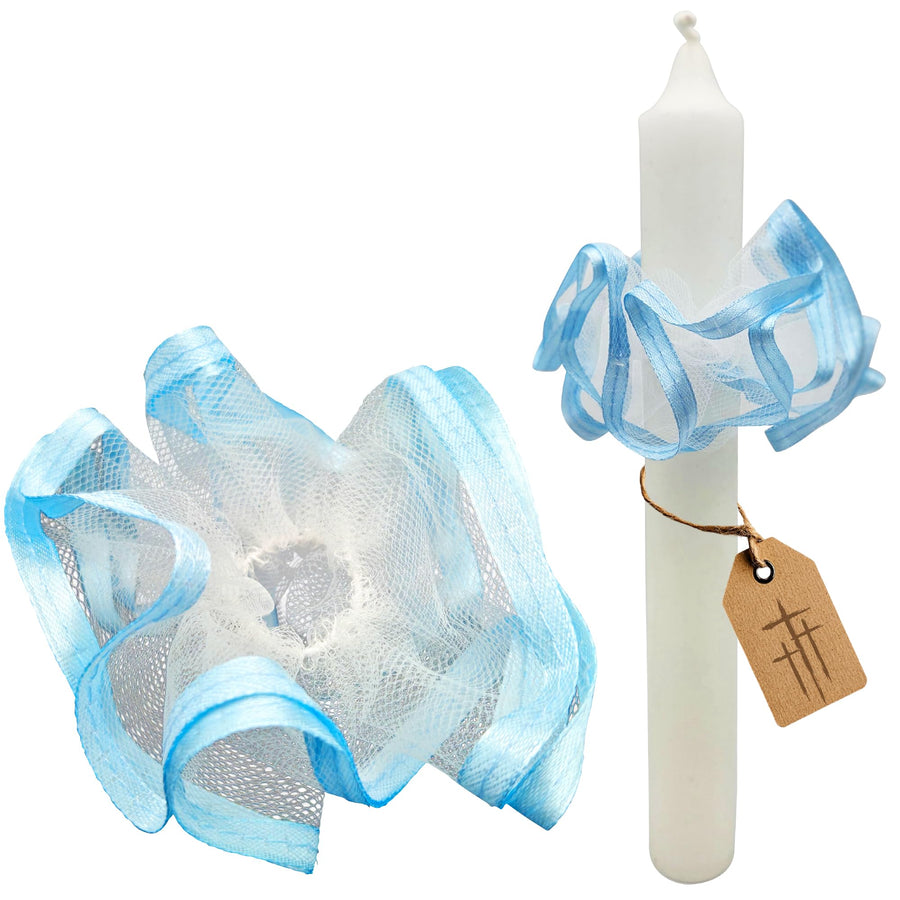 Protège-cierge anti-gouttes en tulle pour bougies d'autel Ø 1–4,5 cm, en sept coloris – image 4