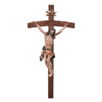 Corpus sterbend mit Kreuz – handgeschnitzt und handbemalt in Südtirol