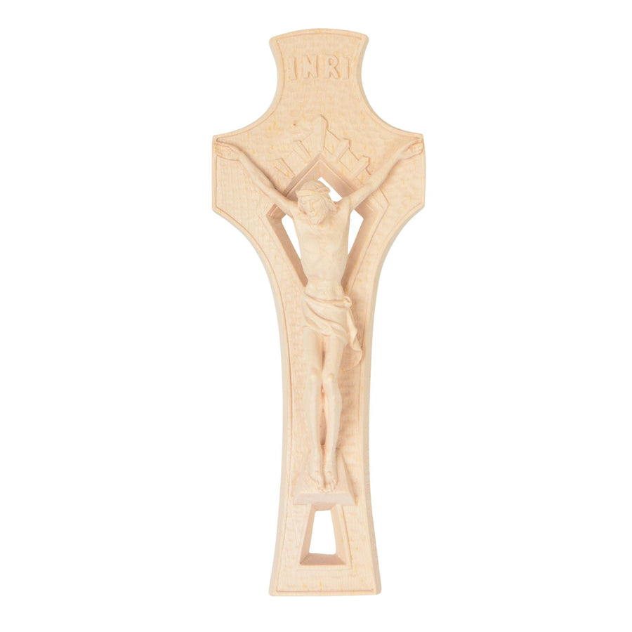 Relieve de Cristo – talla de madera hecha a mano del Tirol del Sur, acabado natural
