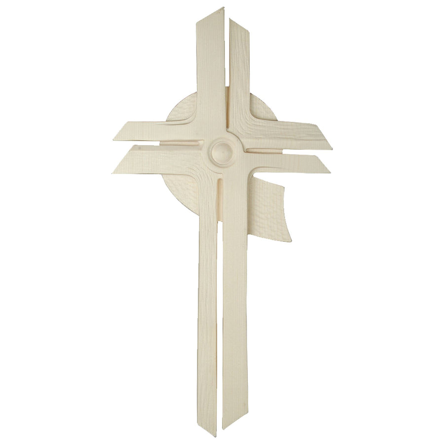 Cruz de meditación – cruz de madera hecha a mano del Tirol del Sur, acabado natural