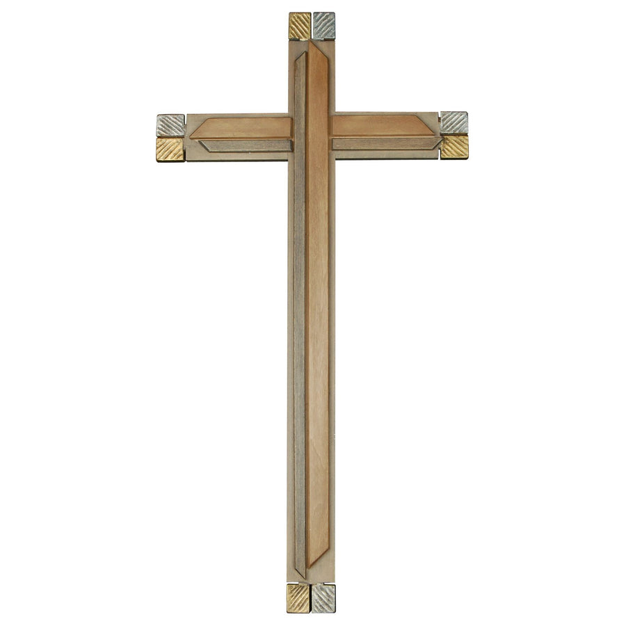 Cruz para corpus de meditación – cruz de madera hecha a mano del Tirol del Sur, acabado pintado a mano