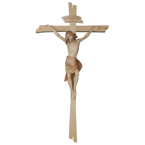 Kreuze mit Corpus „Besinnlicher Corpus mit einfachem Kreuz“ – handgeschnitzt in Südtirol