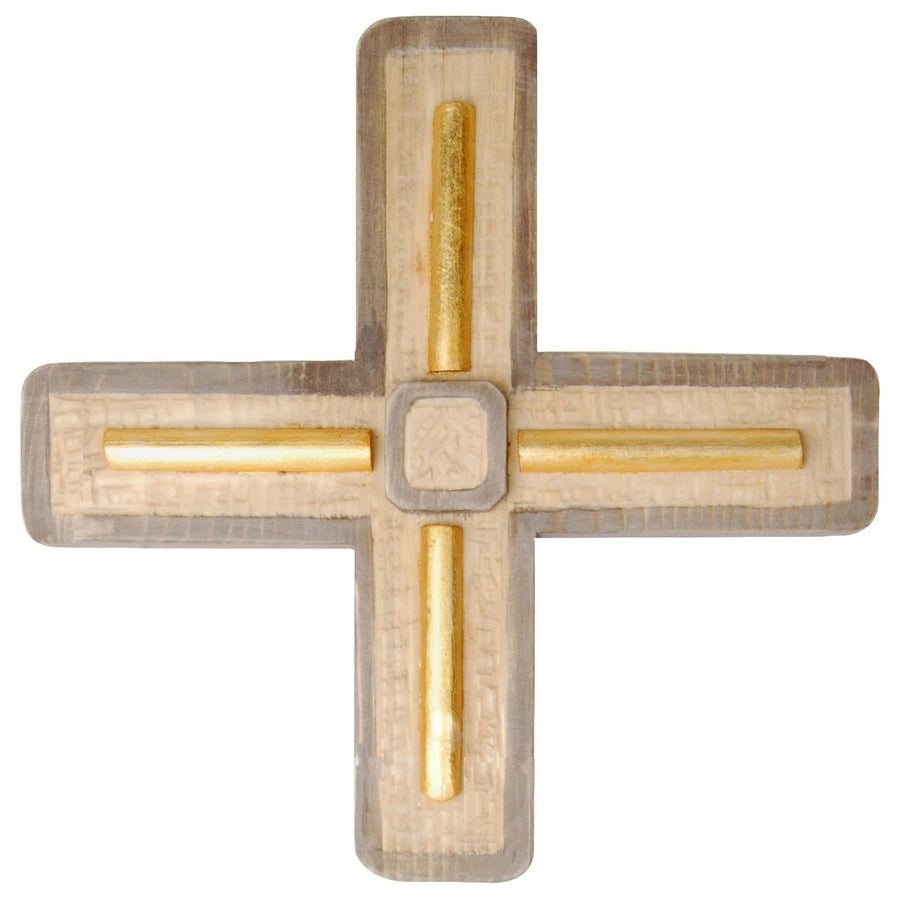 “Linea” cross, equal-armed – hand-carved wooden cross from South Tyrol, hand-painted finish