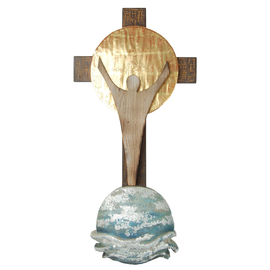 Sun of the Resurrection for hanging – hand-carved piece from South Tyrol, antique genuine gold leaf finish