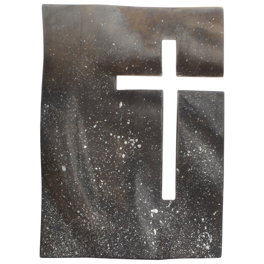 Cross Panel – hand-carved wooden cross from South Tyrol, hand-painted finish
