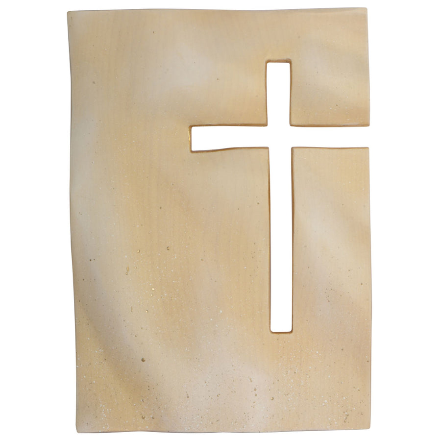 Cross Panel – hand-carved wooden cross from South Tyrol, view 1