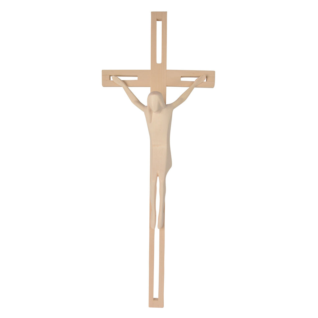 Kreuze mit Corpus Christus modern auf Kreuz mit Löcher – handgeschnitzt in Südtirol