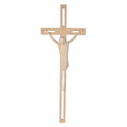 Kreuze mit Corpus Christus modern auf Kreuz mit Löcher – handgeschnitzt in Südtirol