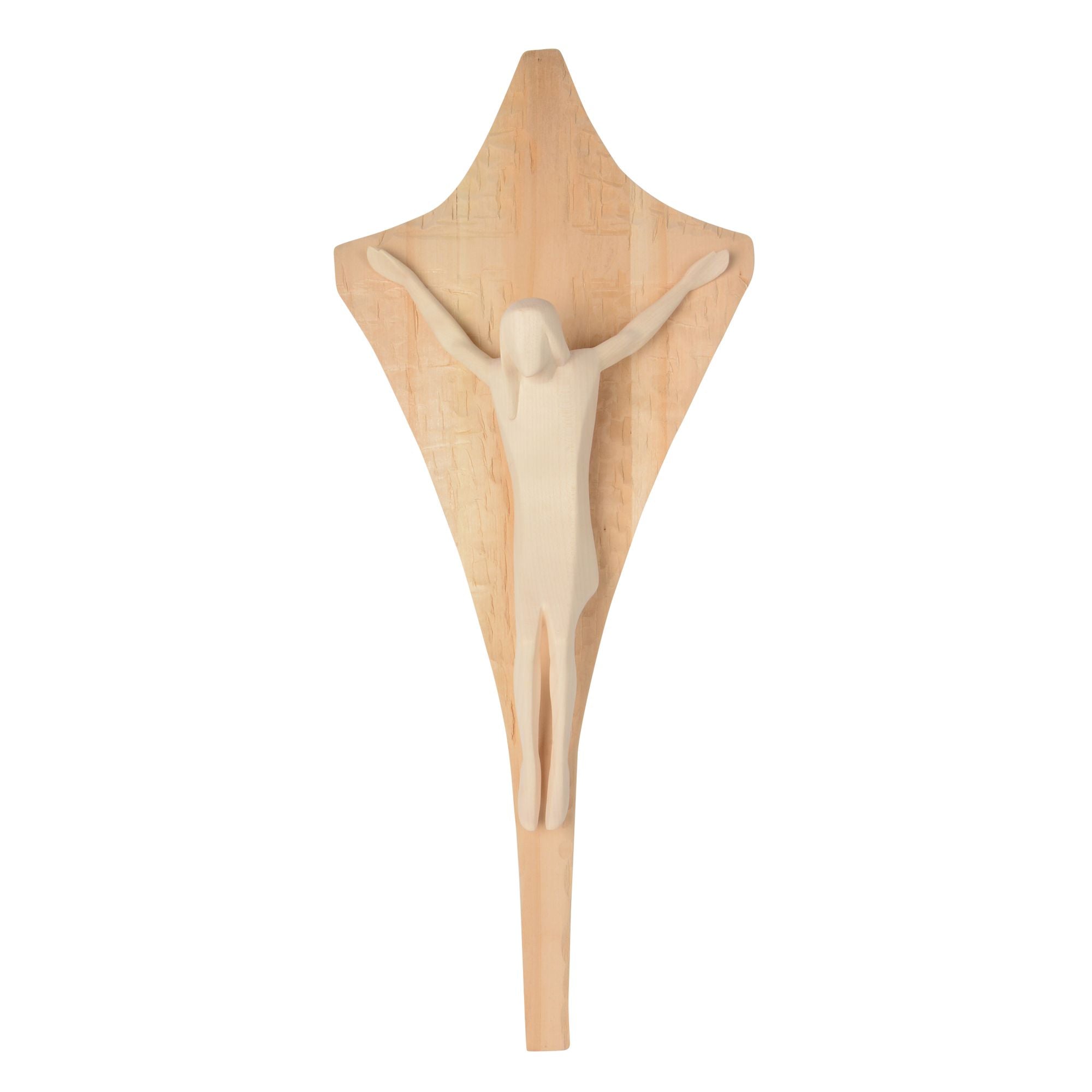 Kreuze mit Corpus Christus modern auf Platte – handgeschnitzt in Südtirol