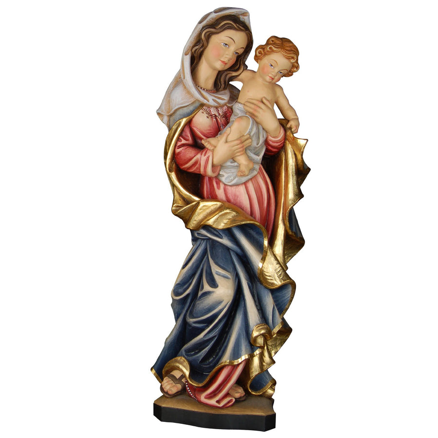 Madonna „Mutter des Friedens“ – handgeschnitzte Holzfigur, Ausführung handbemalt