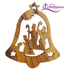 Olivenholzanhänger Glocke Heilige Drei Könige – Handarbeit Bethlehem