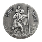 christophorus magnet ø 3 cm gute fahrt gesegnete medaille schutzpatron auto